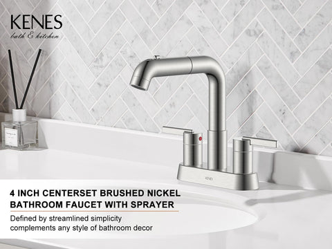 KENES faucet sprayer function showing soft bubble and strong spray