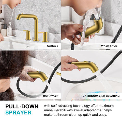 KENES pop-up drain and supply lines complete the faucet kit