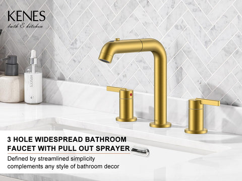 KENES two-handle design provides balanced temperature control in a bathroom