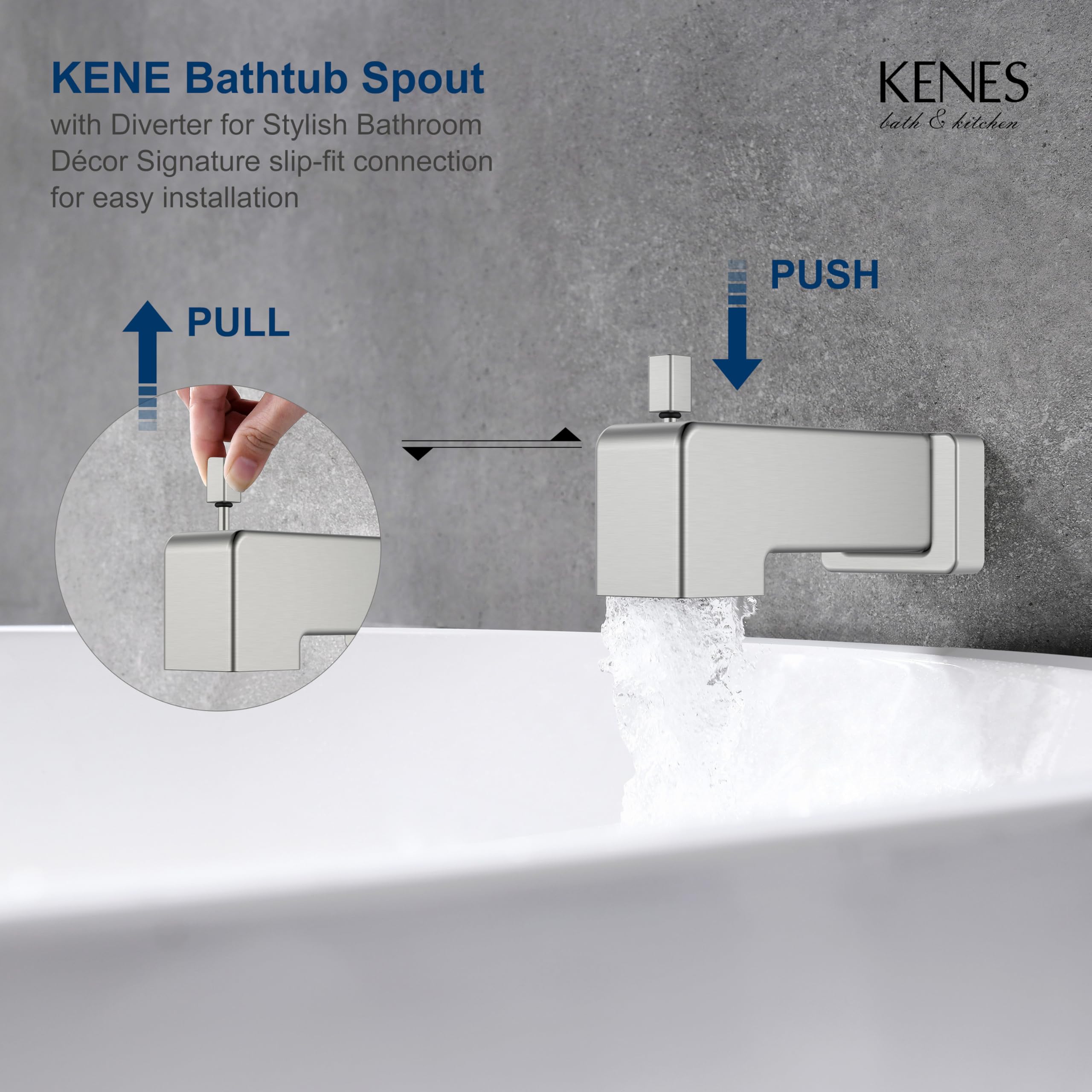 KENES 304 stainless steel and brass construction for lasting durability