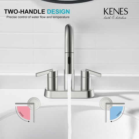 KENES LJ-9069 supply lines illustrate quick-connect hoses for a leak-free DIY setup.