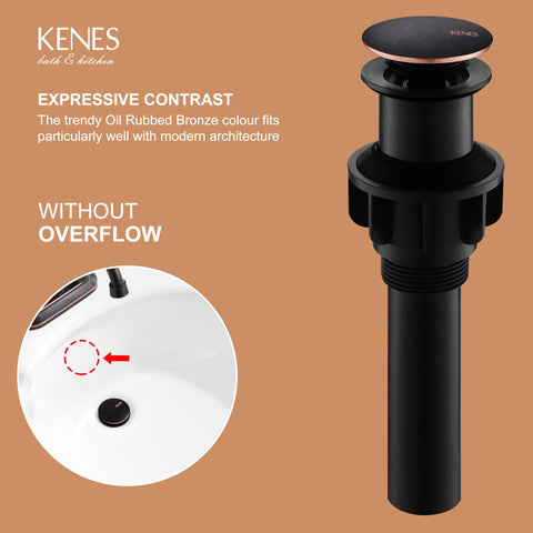 KENES built-in filter basket drains hair and prevents clogs.