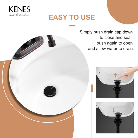 KENES easy installation drain requires no tools for quick setup.