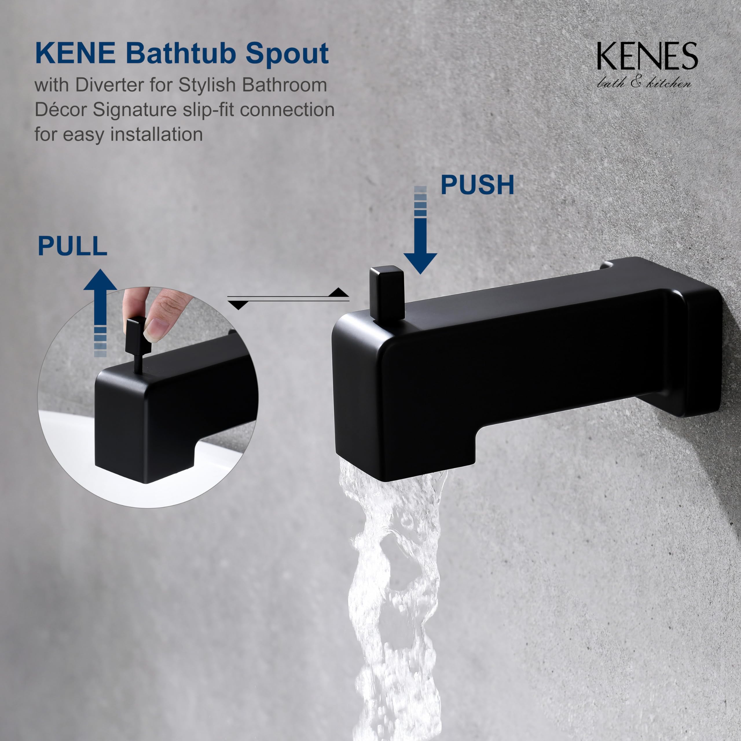 KENES energy-efficient 1.8 GPM shower head for efficient use