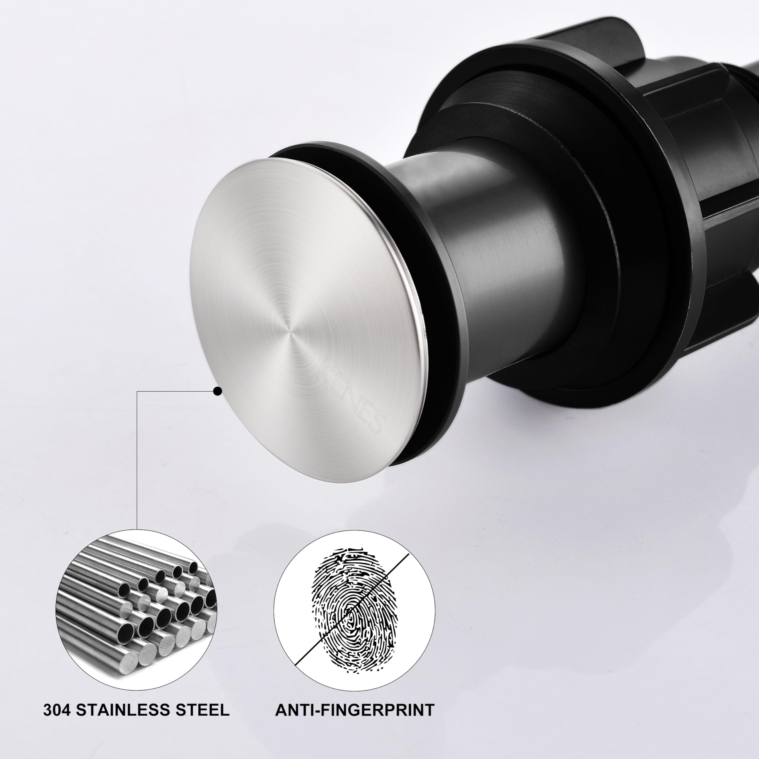KENES KE-P300A lavatory sink stopper with standard drain compatibility
