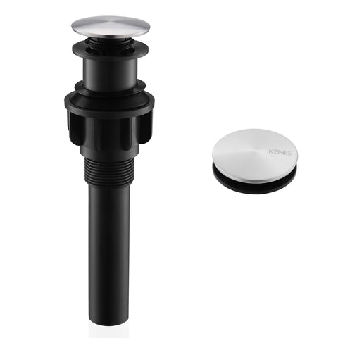 KENES KE-P300A pop-up drain in brushed nickel; sleek, functional bathroom upgrade