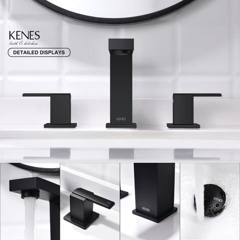 KENES KE-9050-2-P matte black finish resists fingerprints and corrosion over time.