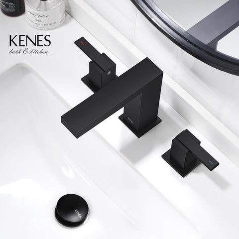 KENES KE-9050-2-P includes pop-up drain and supply lines for a complete install.