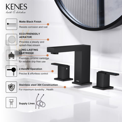 KENES KE-9050-2-P close-up handle detail shows smooth lever operation.