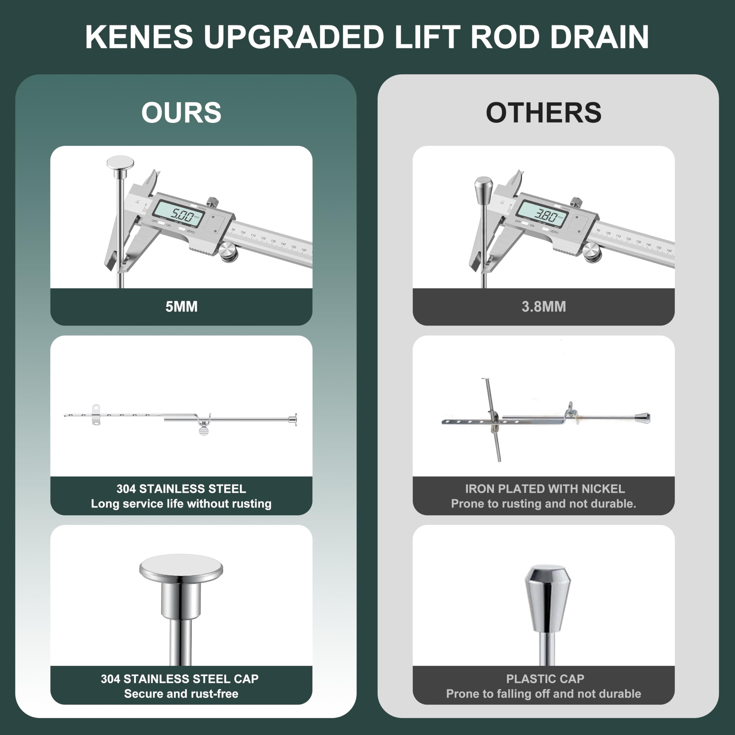 KENES LJ-P701 easy-installation saves time during bathroom upgrades.