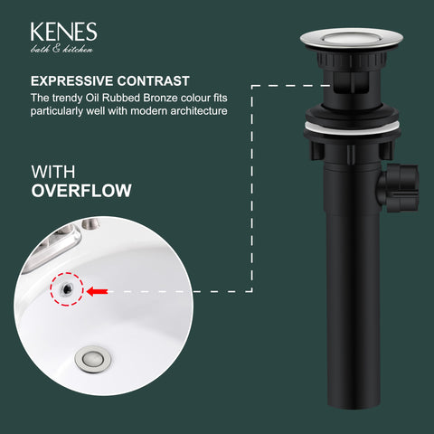 KENES LJ-P701 overflow-feature helps manage water and prevent splashes.