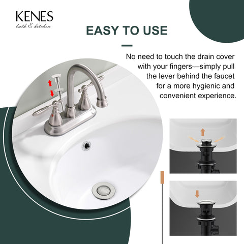 KENES LJ-P701 pop-up-drain-assembly offers simple, reliable bathroom drainage.