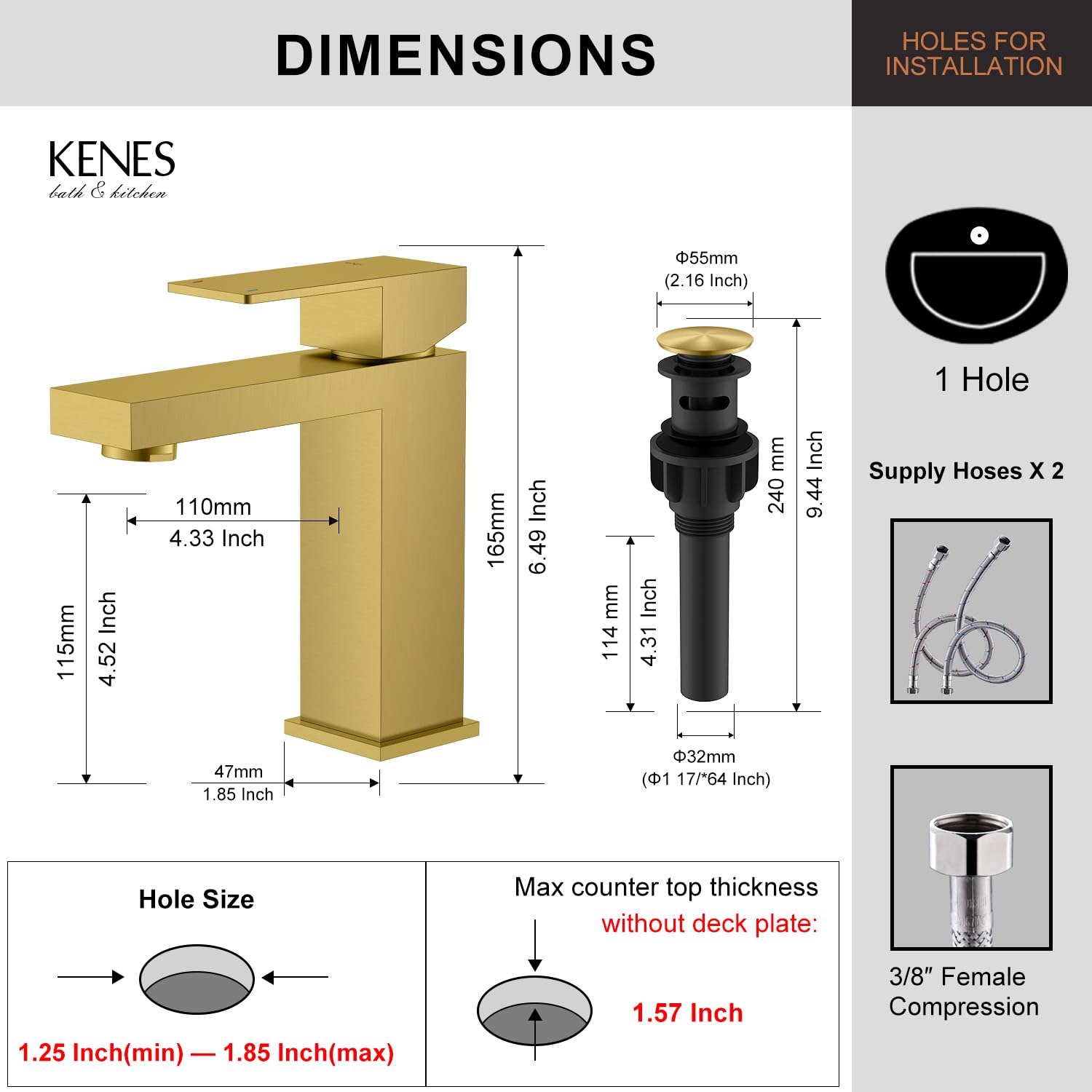KENES LJ-9031-4 304-stainless-steel-hose resists corrosion for long-lasting performance.