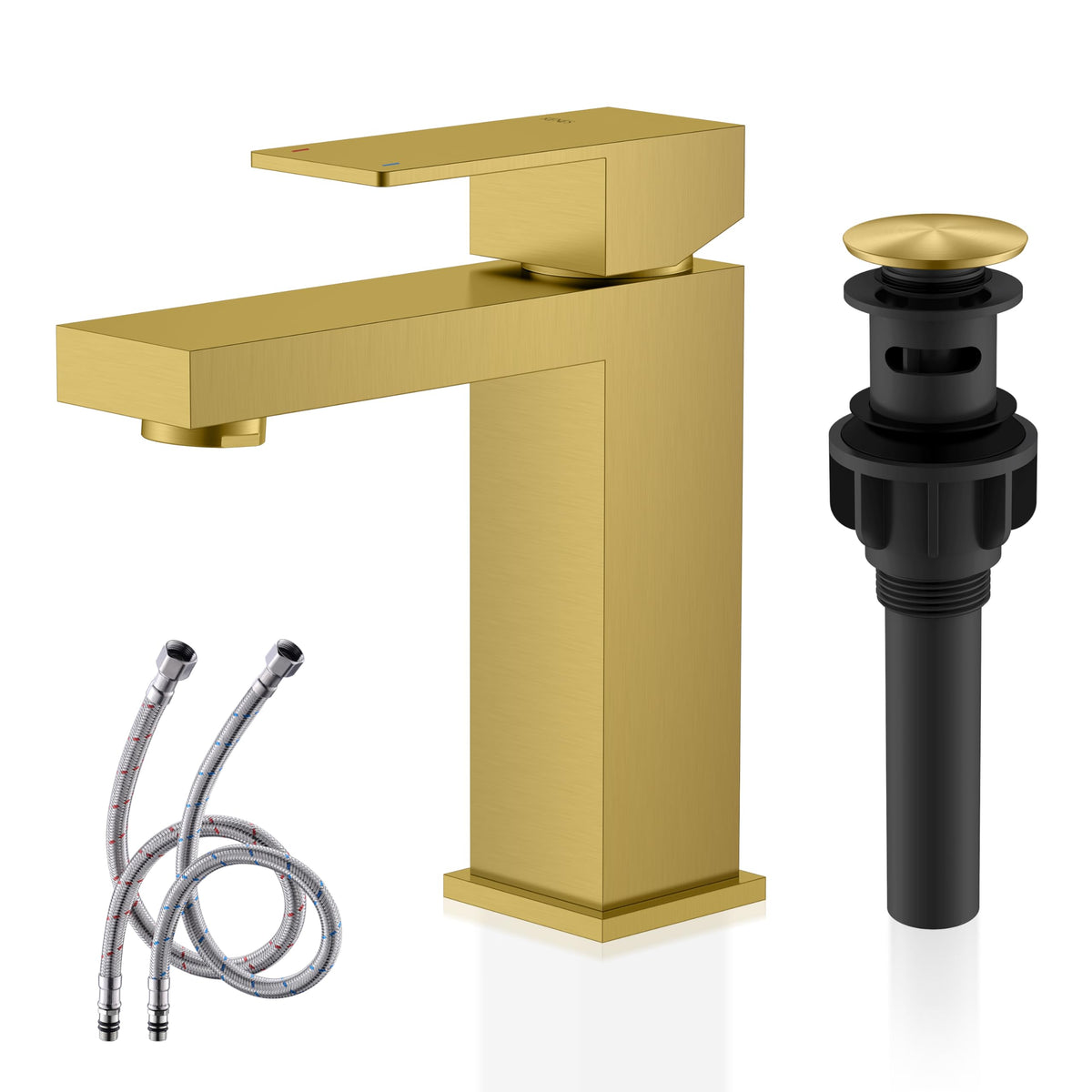 KENES LJ-9031-4 brushed gold bathroom faucet for a sleek look and durable daily use.