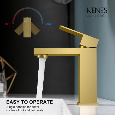 KENES LJ-9031-4 pop-up-drain included simplifies basin setup and keeps the sink tidy.