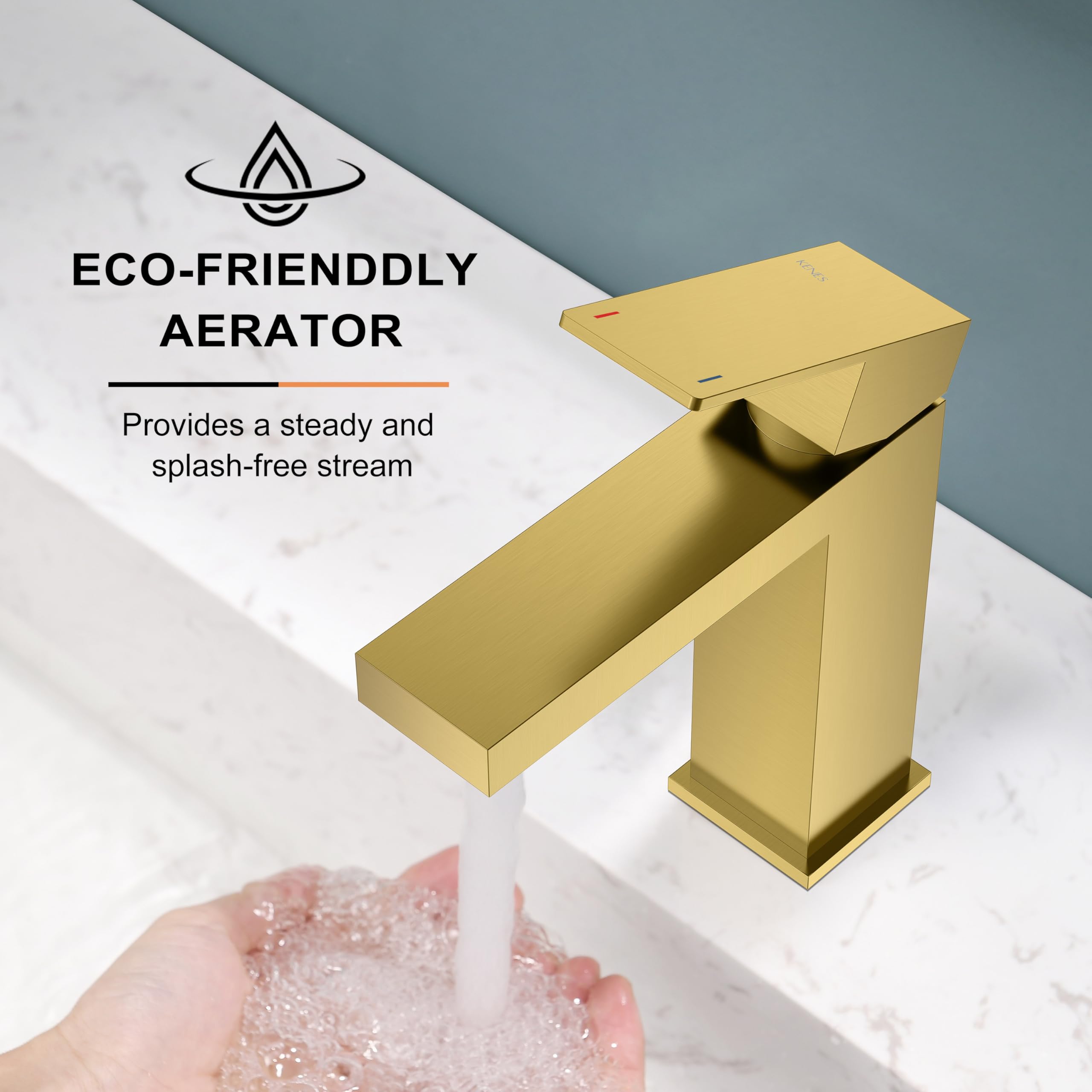 KENES LJ-9031-4 supply-lines-included ensures reliable connection and safe drinking-grade tubing.