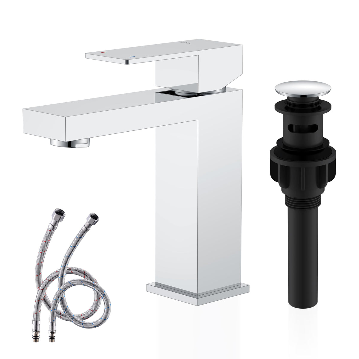KENES LJ-9031-5 chrome bathroom faucet on vanity, stylish and easy daily use.