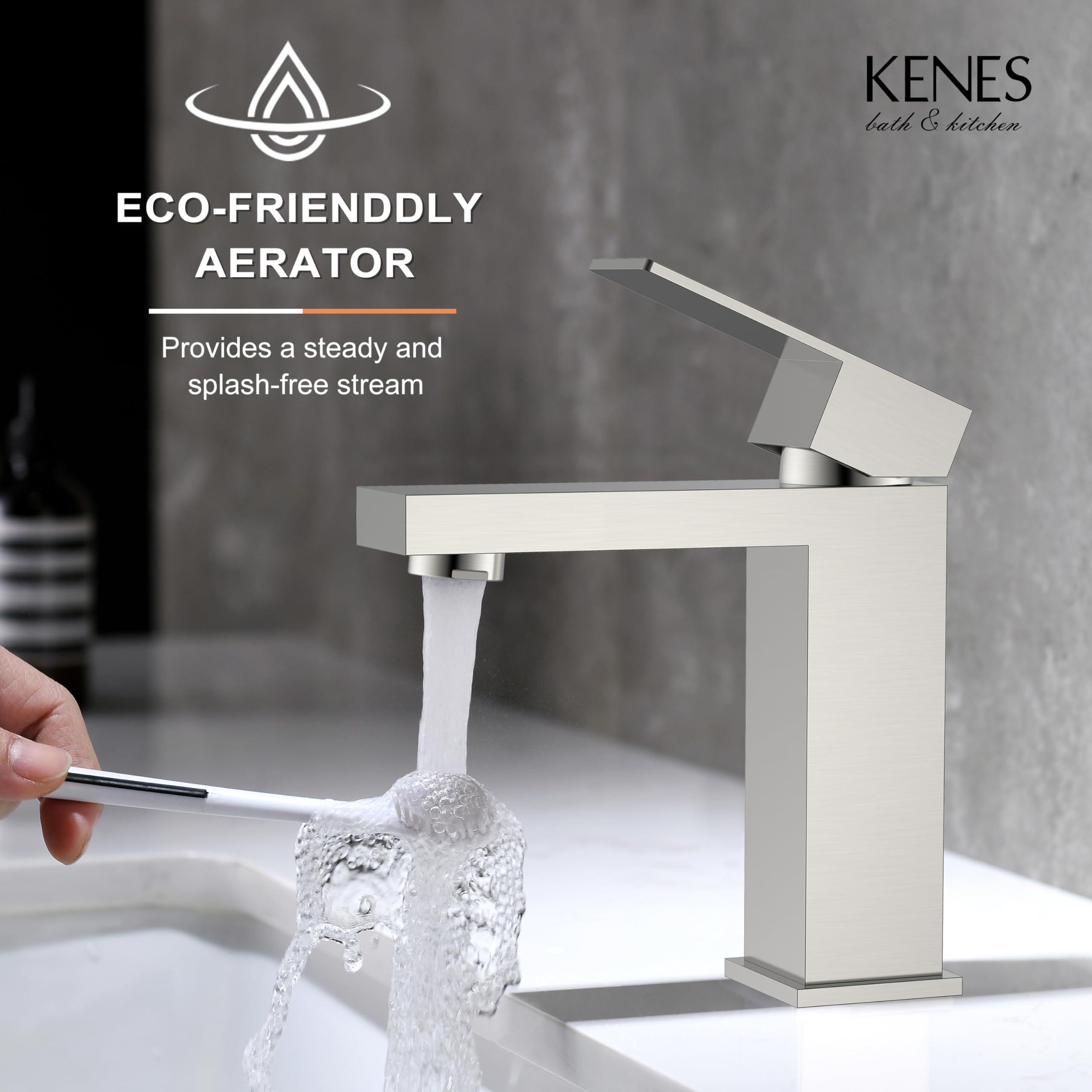 KENES LJ-9031 aerated flow minimizes splashes during everyday tasks.