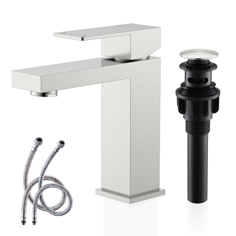 KENES LJ-9031 brushed-nickel sink faucet for a stylish, durable bathroom upgrade.