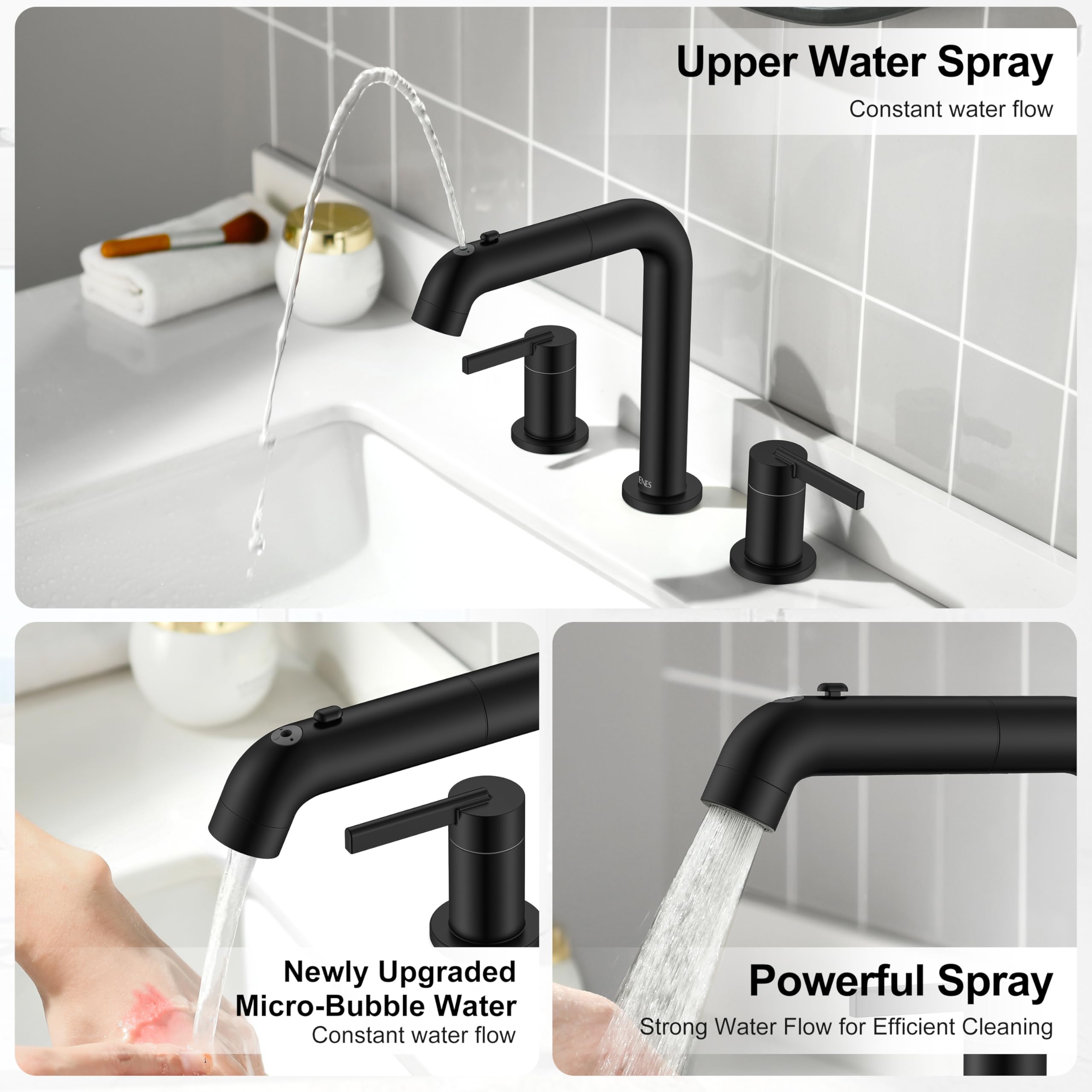 KENES LJ-9058A-2 pop-up drain included for quick, tidy installation.
