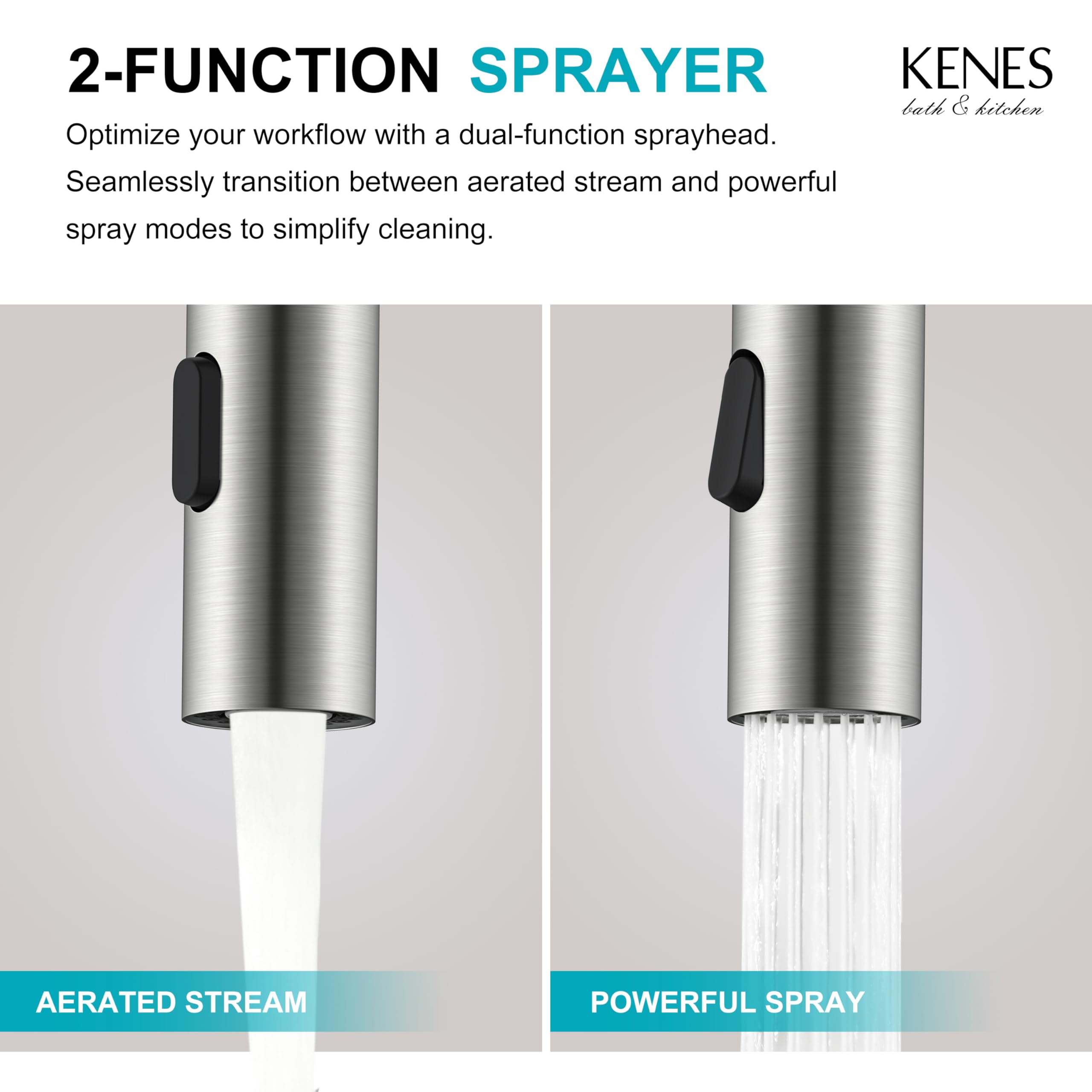 KENES LJ-9069 pop-up drain component ensures a clean, clog-resistant sink look.
