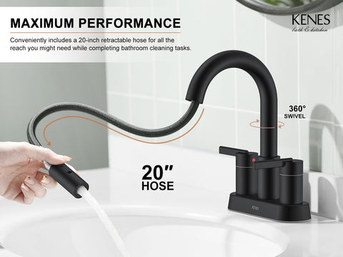 KENES 4-inch centerset faucet demonstrates clean lines and durable corrosion-resistant finish for daily use