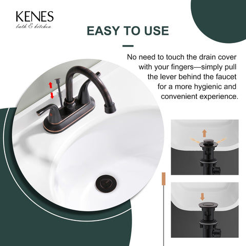 KENES lift-rod operation delivers smooth action for quick sealing.