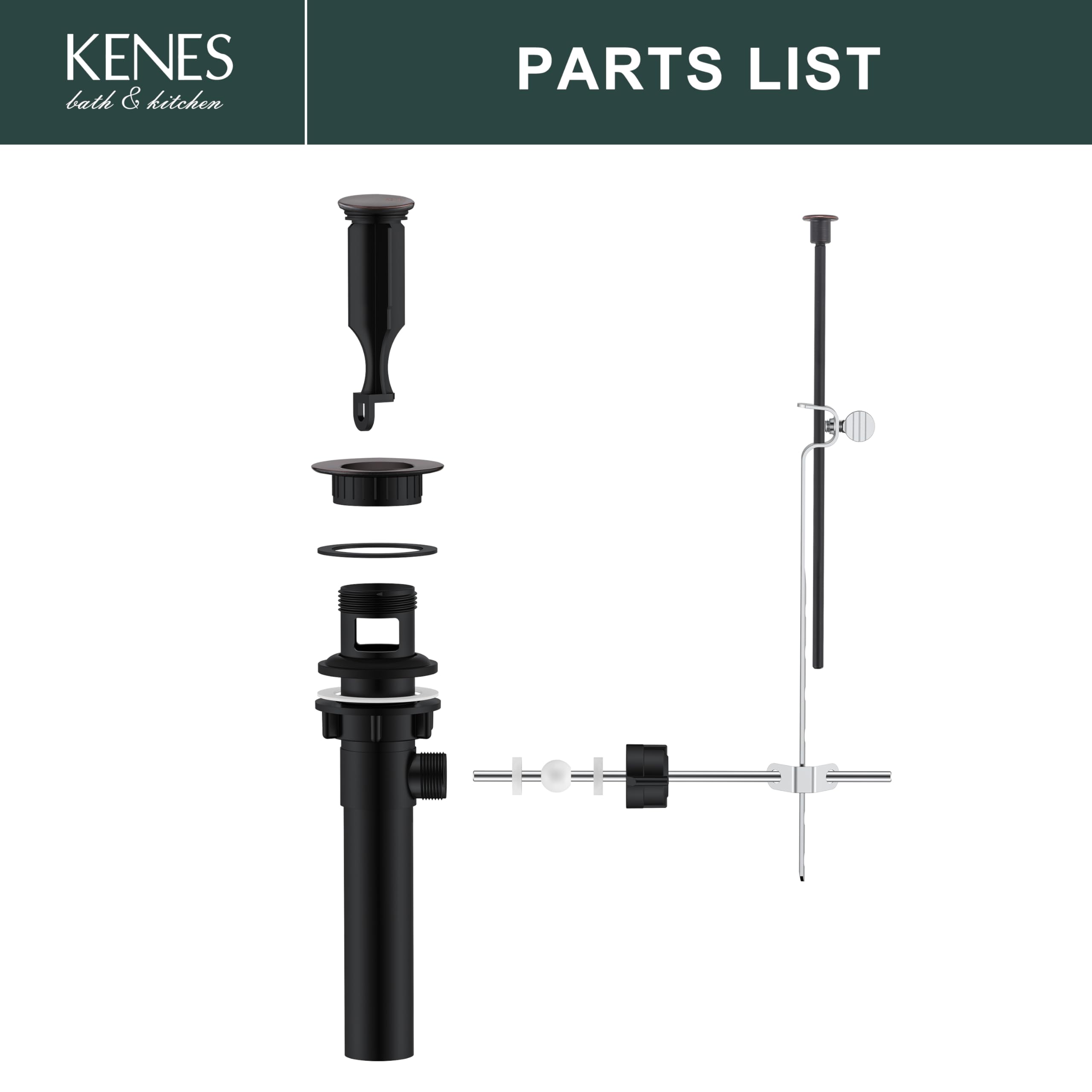 KENES bronze finish elevates bathroom vanity aesthetics and coordination.