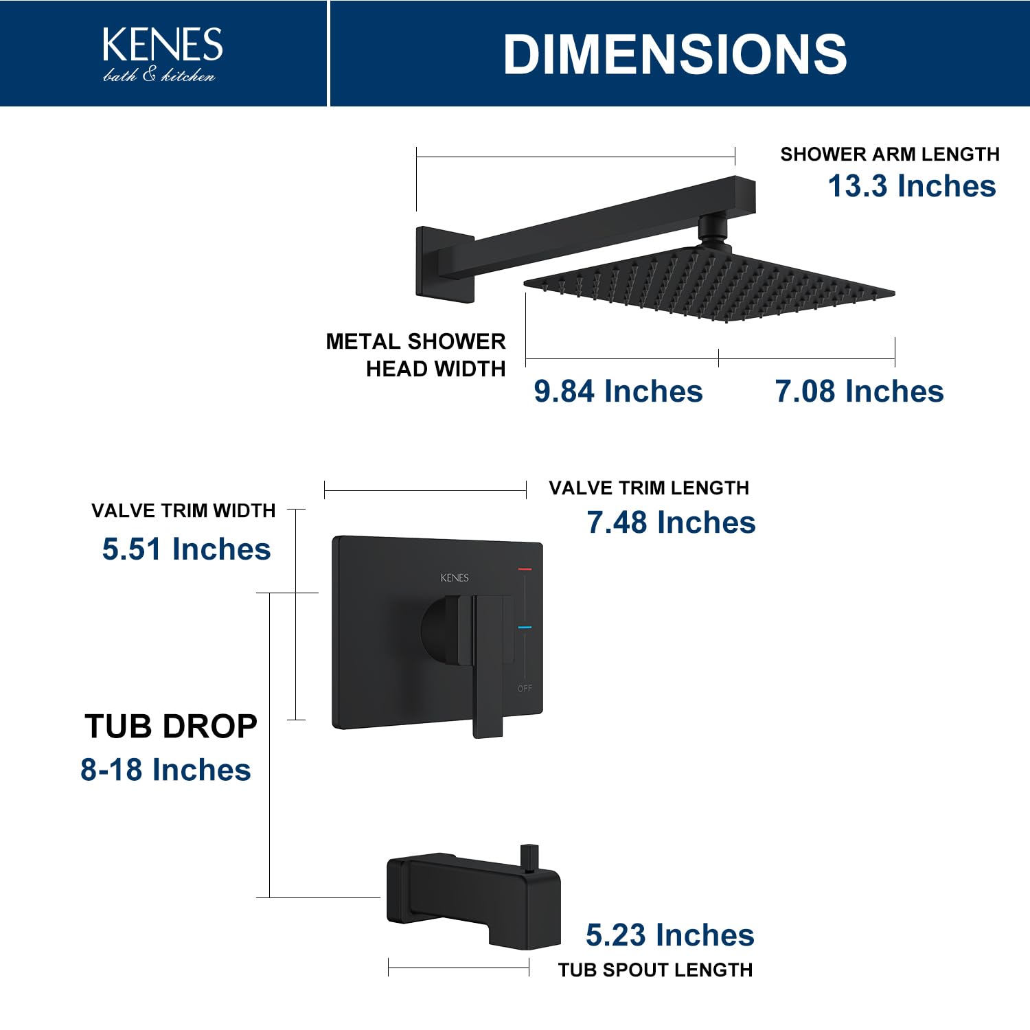 KENES premium 304 stainless steel and brass construction for durability
