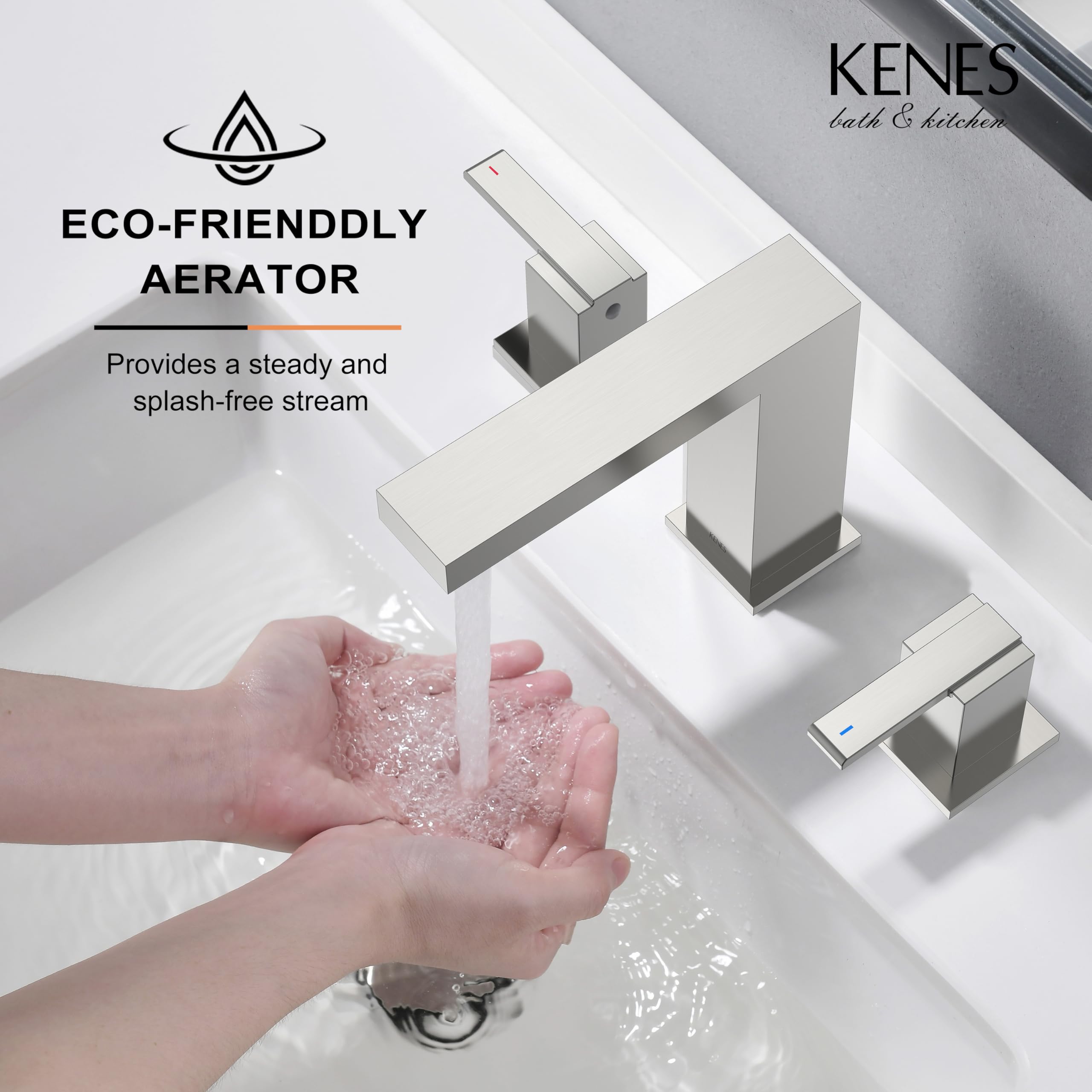 KENES supply lines included for quick, complete installation.