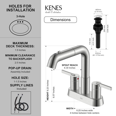 KENES wrench-free installation with audible connection confirmation
