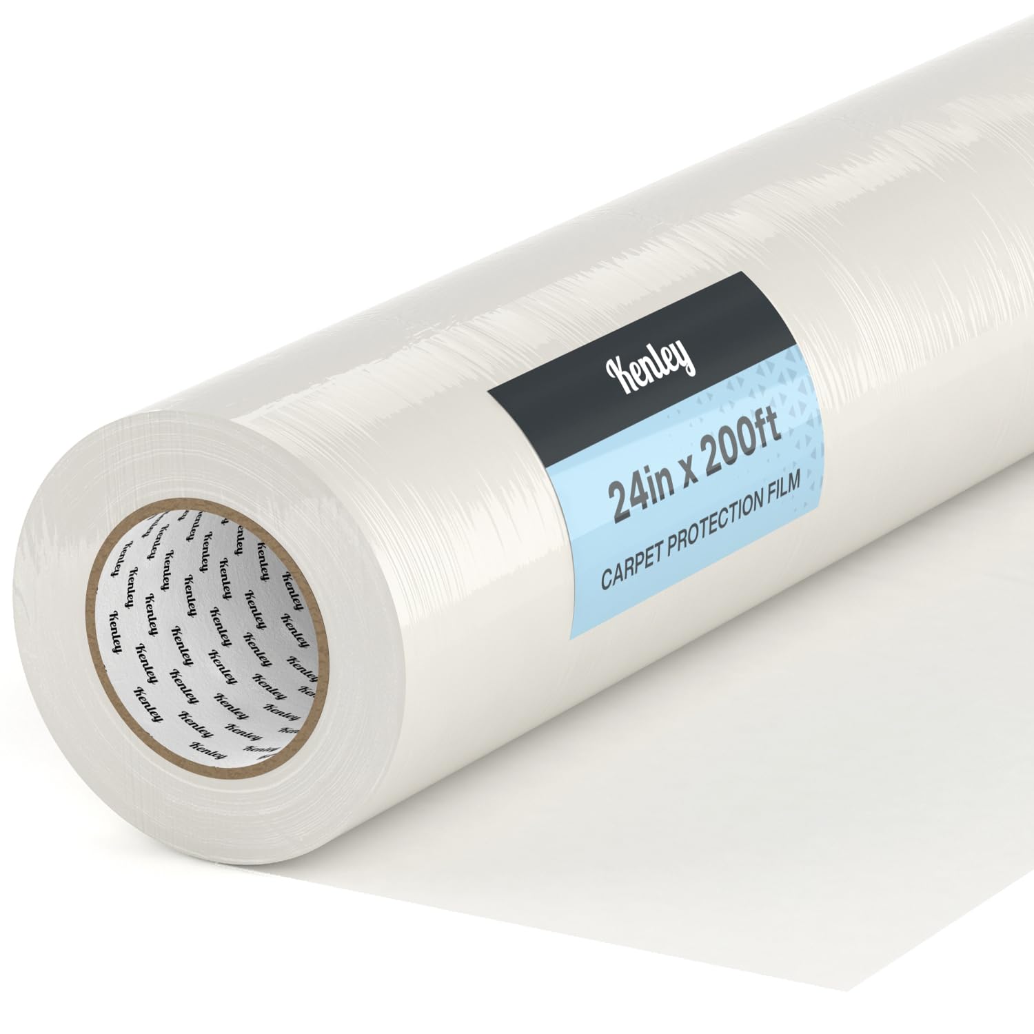 Kenley carpet protection film roll provides full 24x200 coverage for floor protection during painting