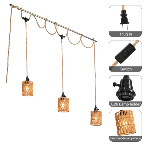 KENMI three-switch pendant enables independent control at seating areas