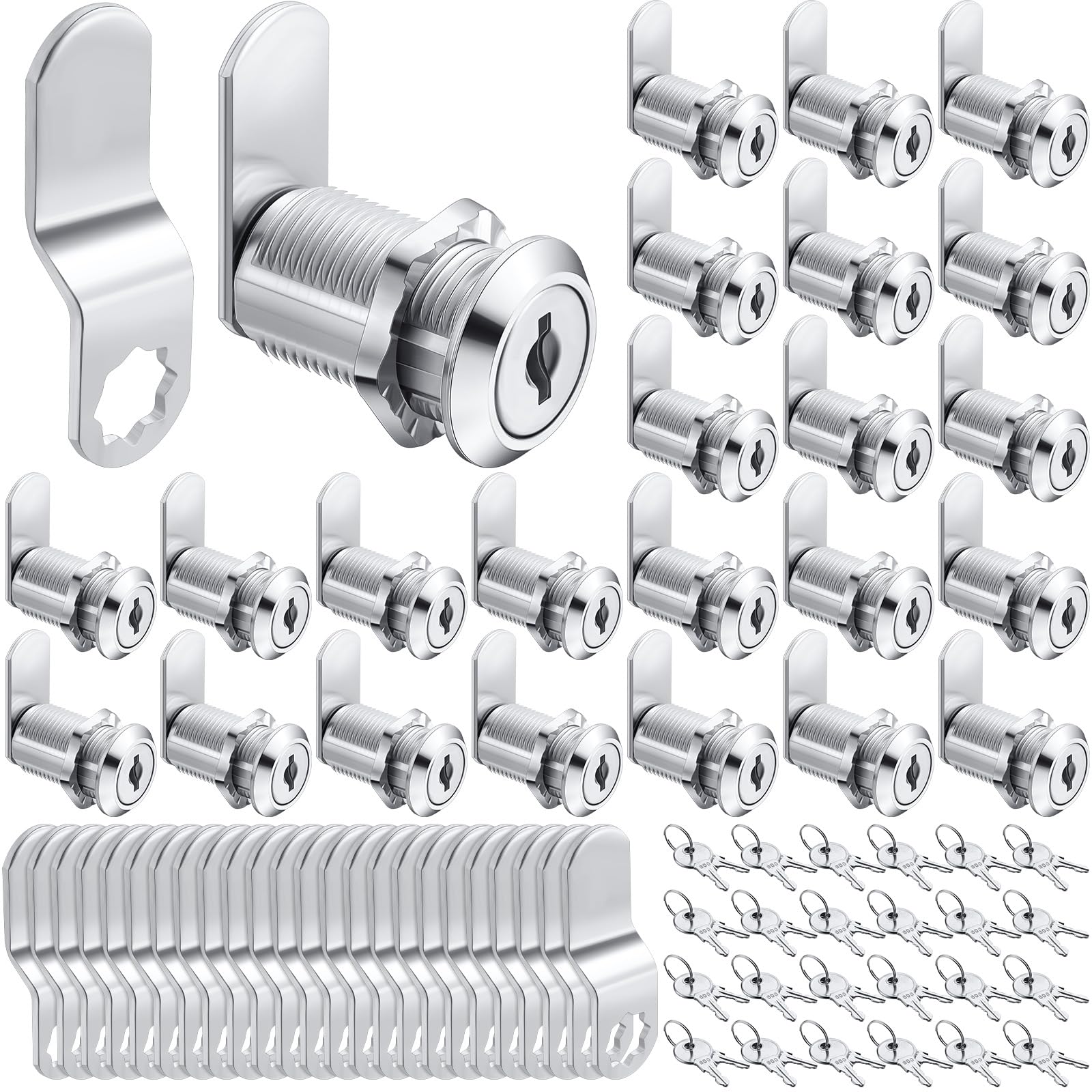 Kenning 24-piece cabinet lock set for secure drawers and compartments