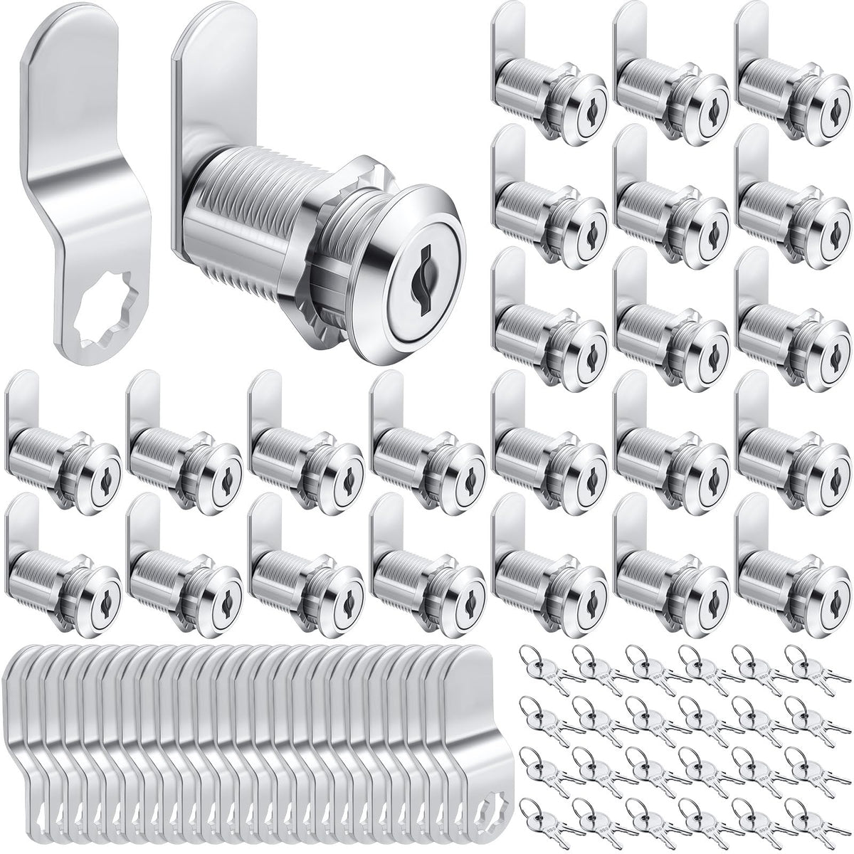 Kenning 24-piece cabinet lock set for secure drawers and compartments