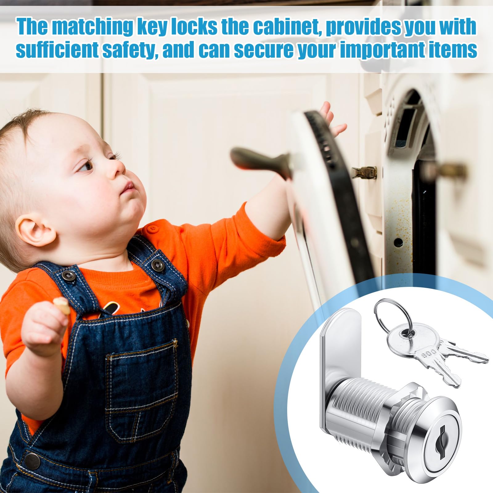 Kenning chrome plated zinc alloy lock with durable construction