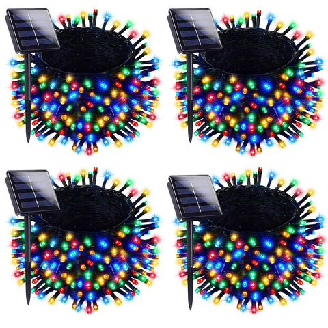 KENTA solar Christmas lights outdoor 4-pack illuminate patios and trees