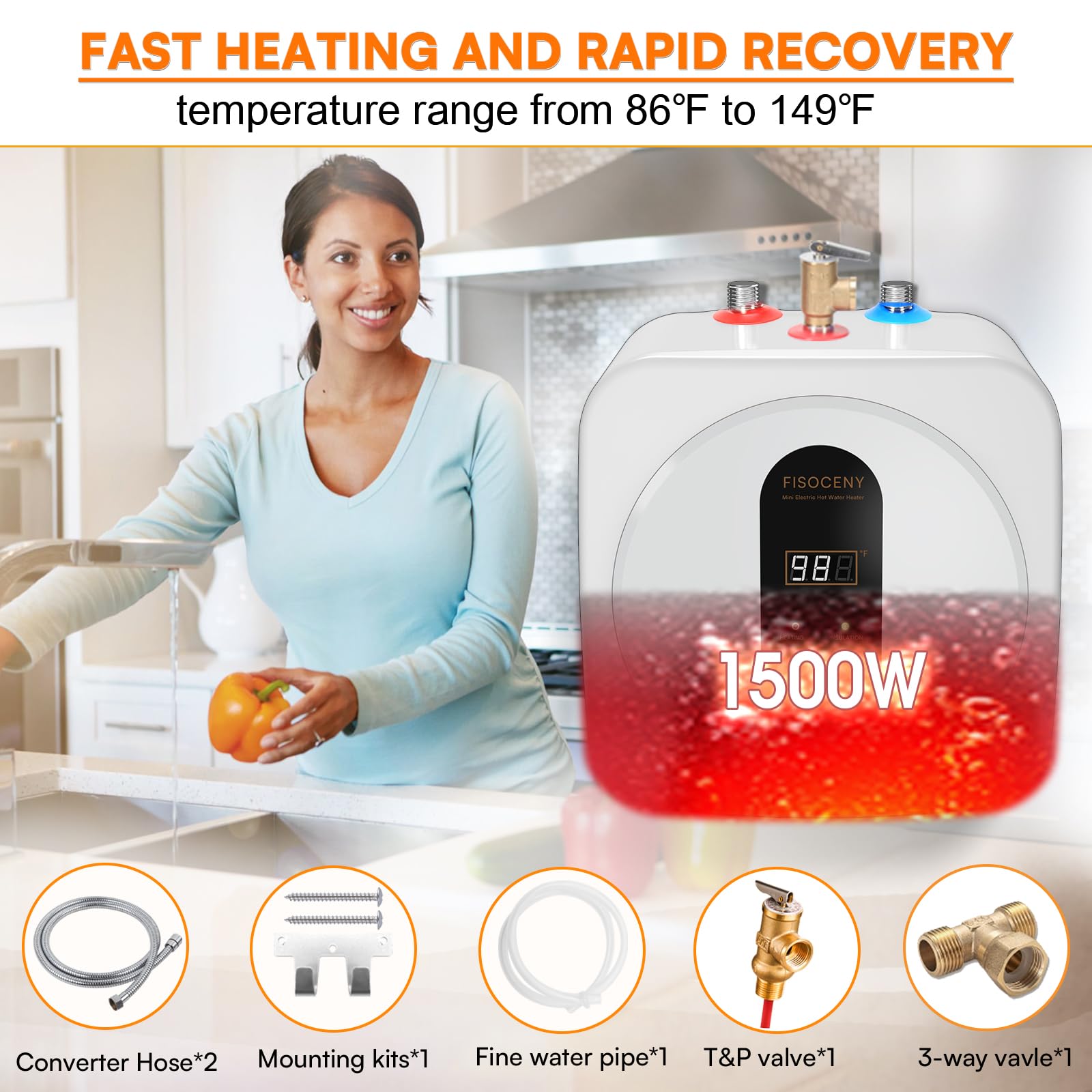KENUOS 3-way diverter valve lets you share hot water between sinks.