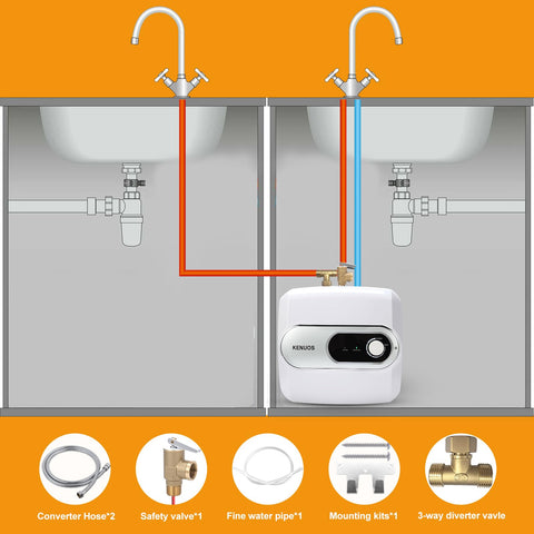 KENUOS suitable for kitchen, bathroom, camper, and RV setups.