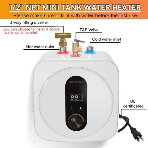 KENUOS adjustable temperature knob for 86–149°F control.