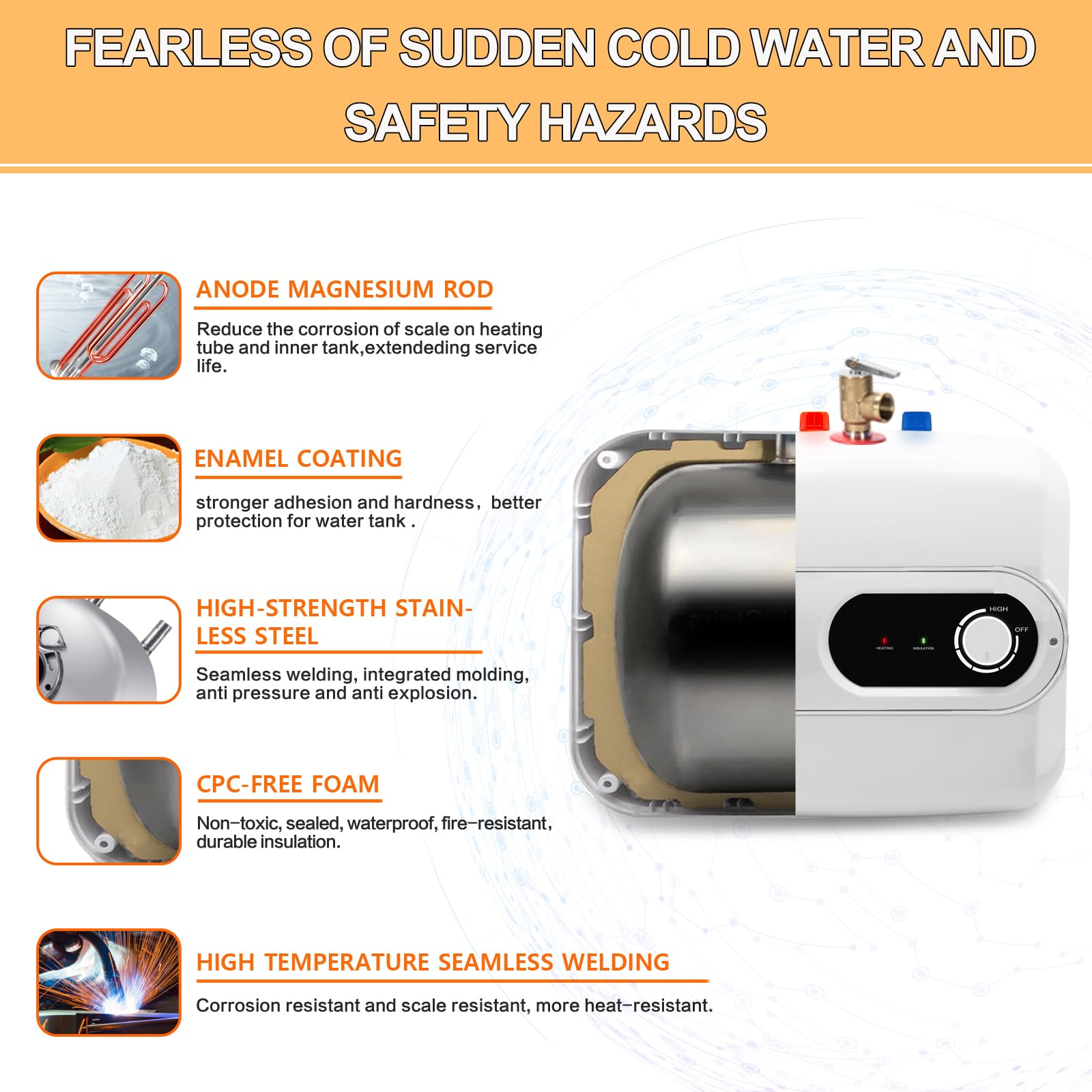 KENUOS UL CE DOE certified heater ensures safety and code compliance