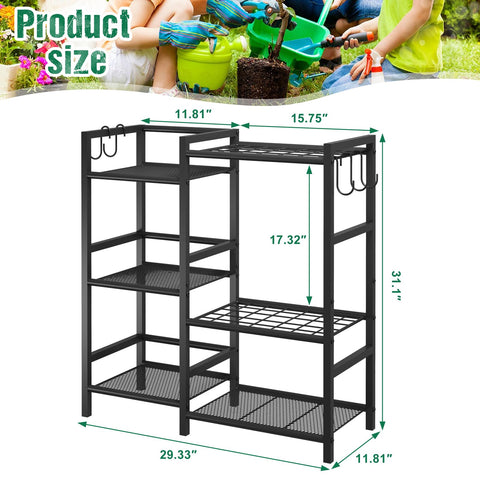 Keomaisyto rack includes 5 large removable hooks for hoses and cords.