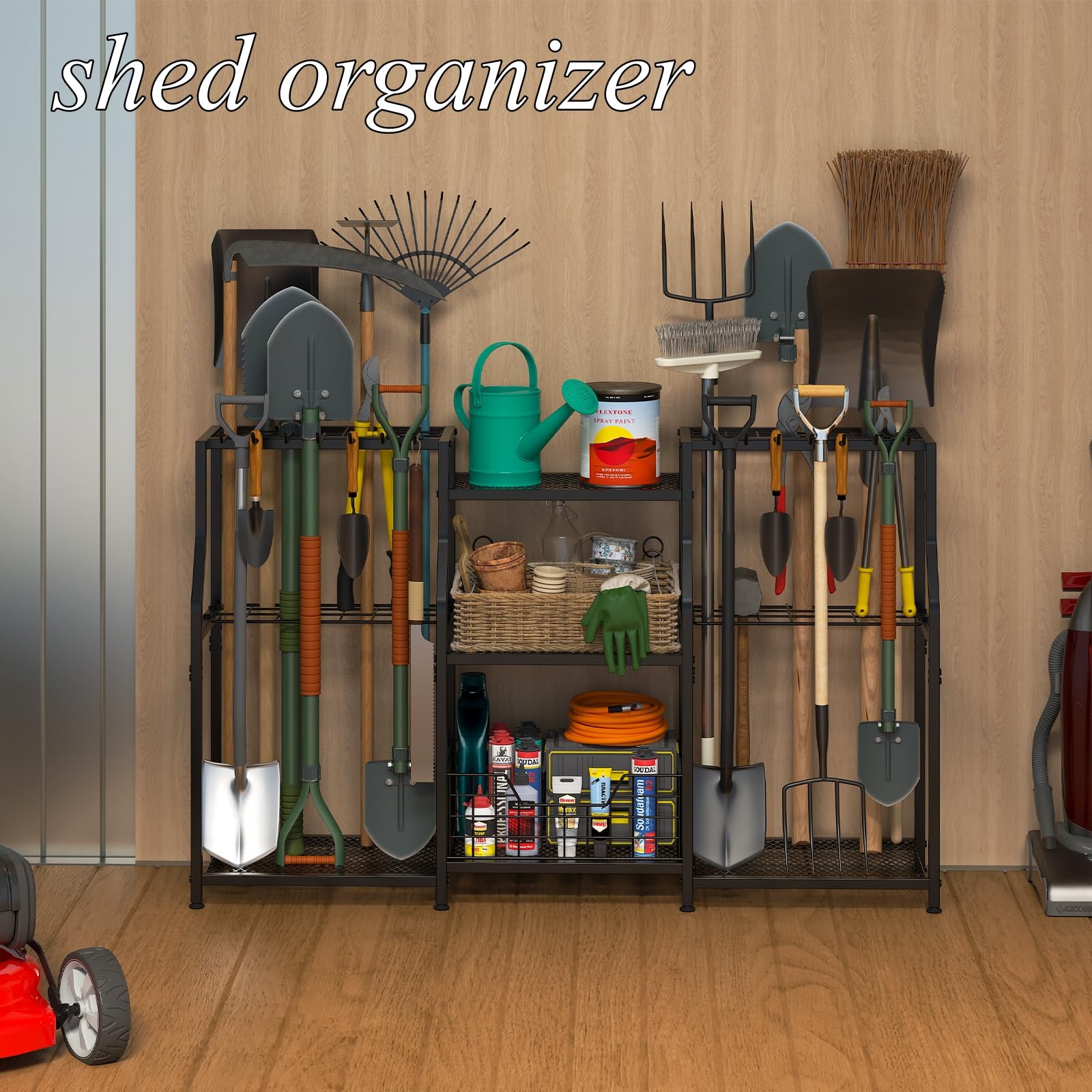 Keomaisyto yard tool tower basket locks items during movement for security.