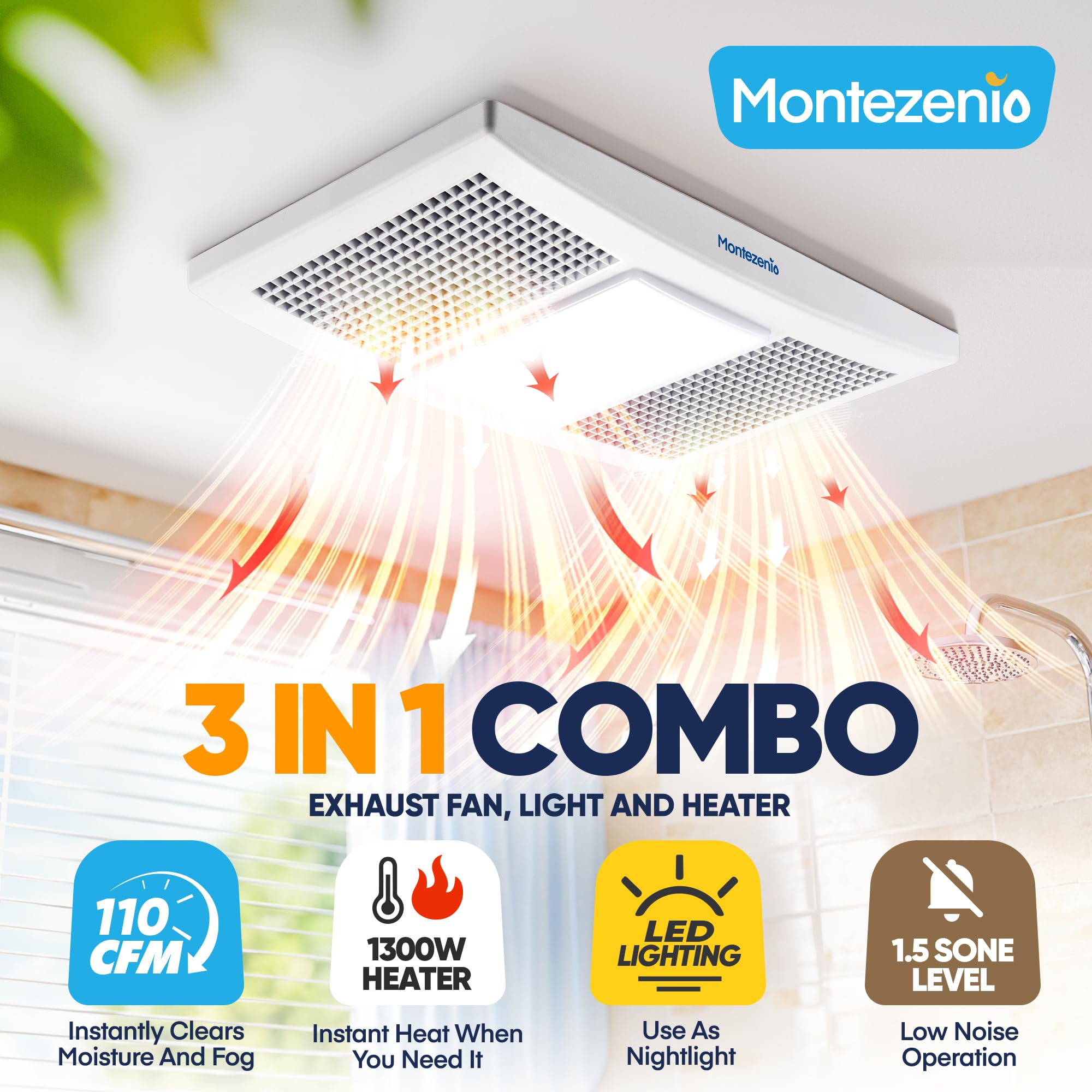 Keloslpy 110 CFM vent keeps mirrors fog-free and air fresh