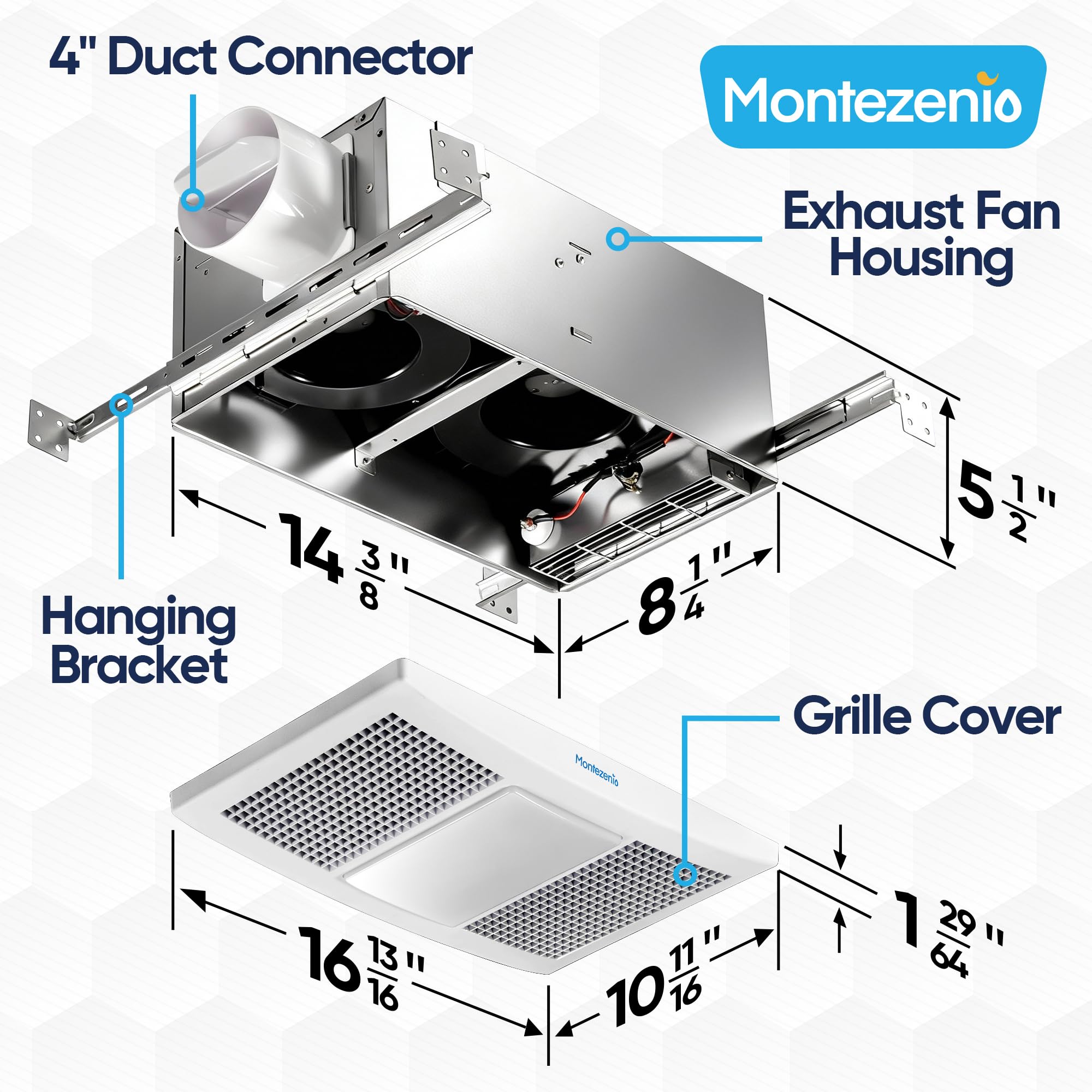 Keloslpy compact ceiling mount fits between joists for easy installation