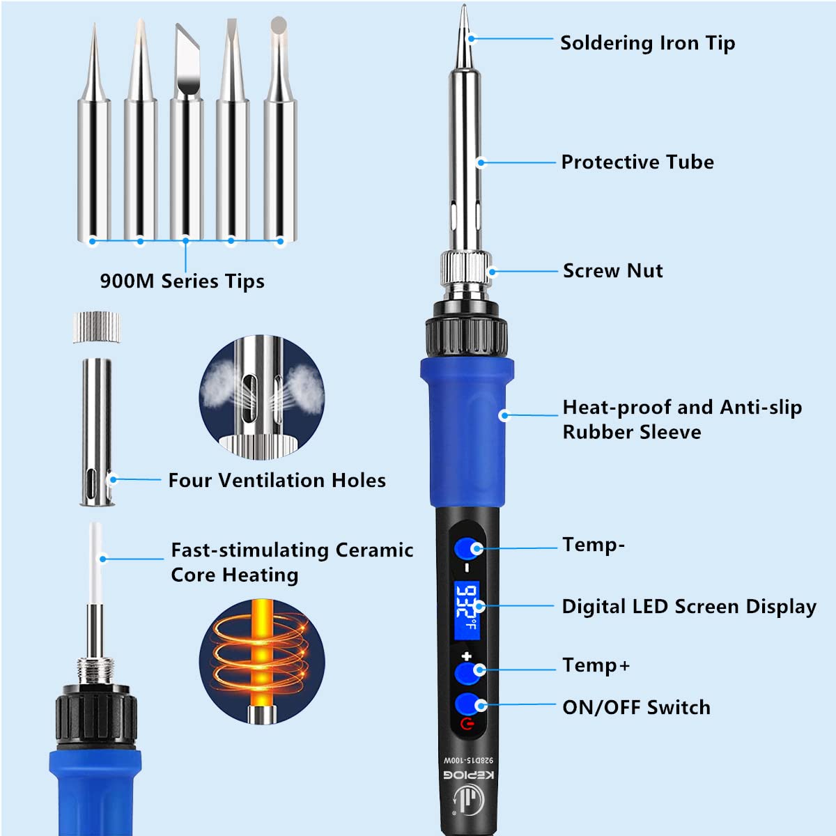 KEPIOG desoldering pump for quick, controlled component removal.