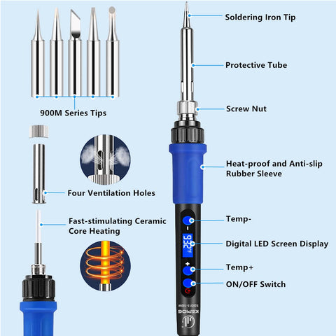 KEPIOG desoldering pump for quick, controlled component removal.