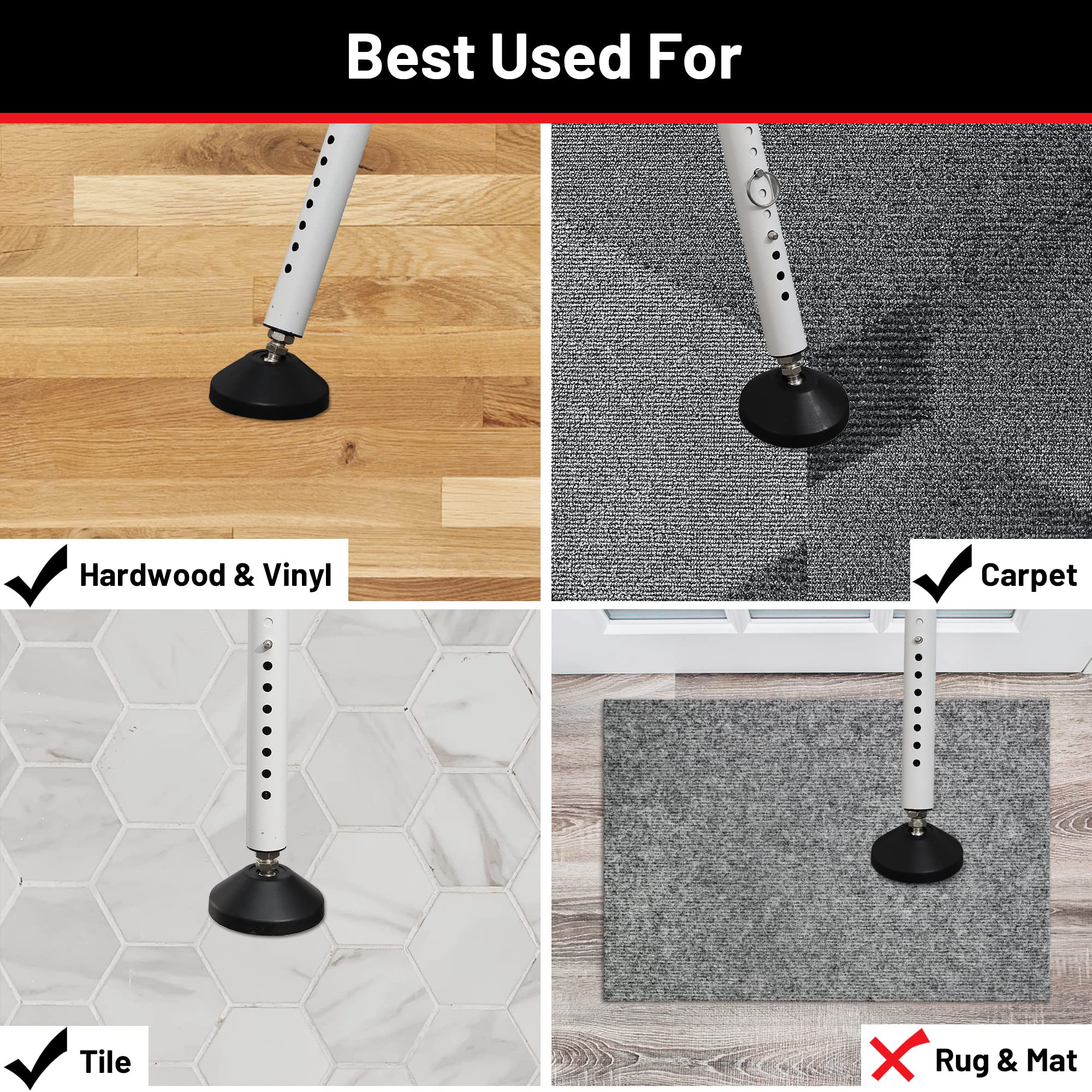 Keplrend door stoppers used in a hotel room setup for privacy.