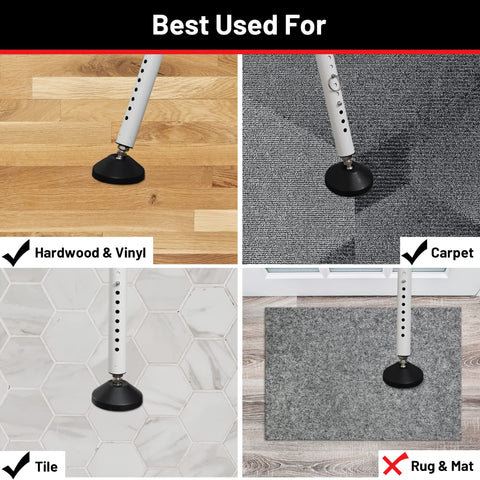 Keplrend door stoppers used in a hotel room setup for privacy.