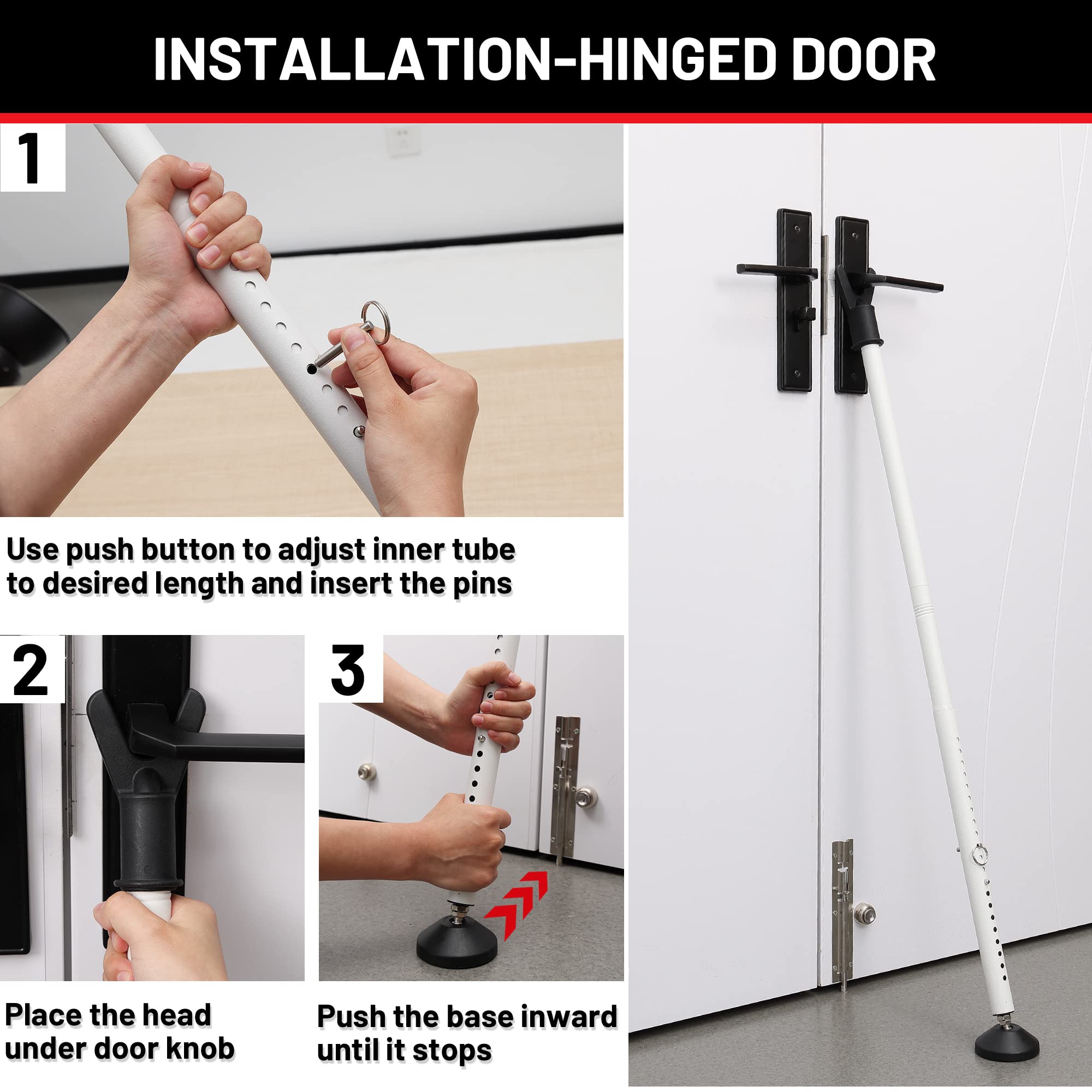 Keplrend door stoppers used on a window application for added security.